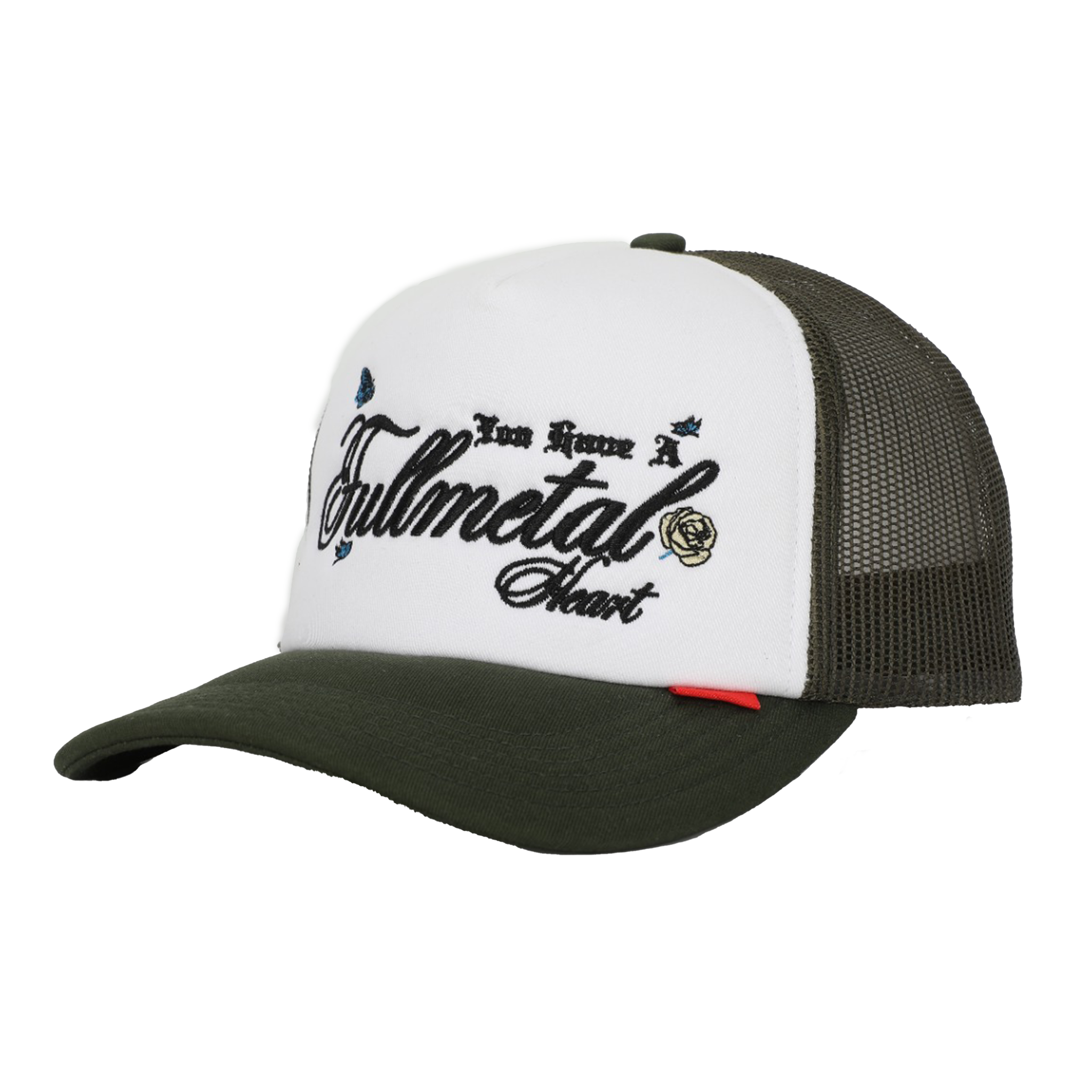 "YOU HAVE A FULLMETAL HEART" HAT - OLIVE